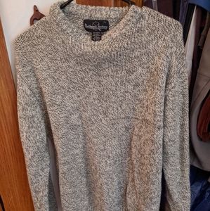 Gray textured sweater